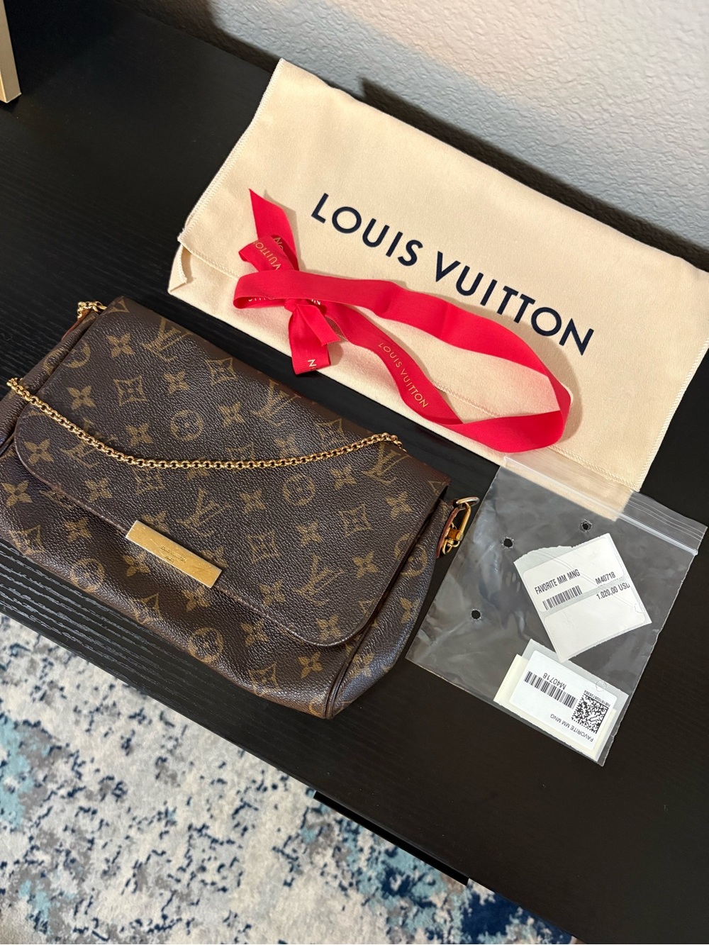 Louis Vuitton Monogram Canvas Chain Pompon Clutch - Brown & Gold